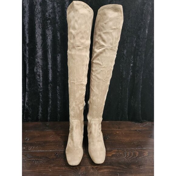 NEW Marc Fisher Charlotte Tan Over the Knee Boots/Sz. 7M - Picture 7 of 9